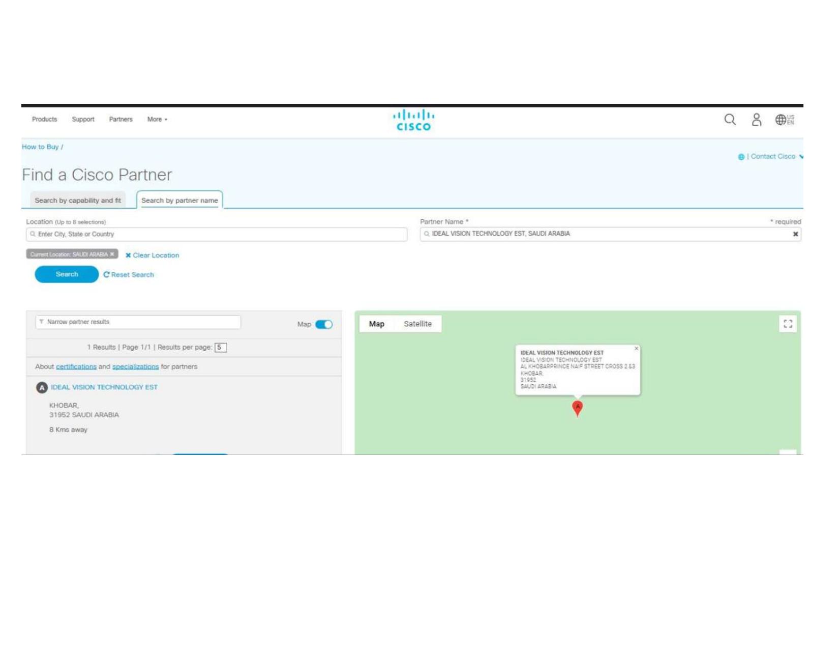 Listed on Cisco Partner Locator